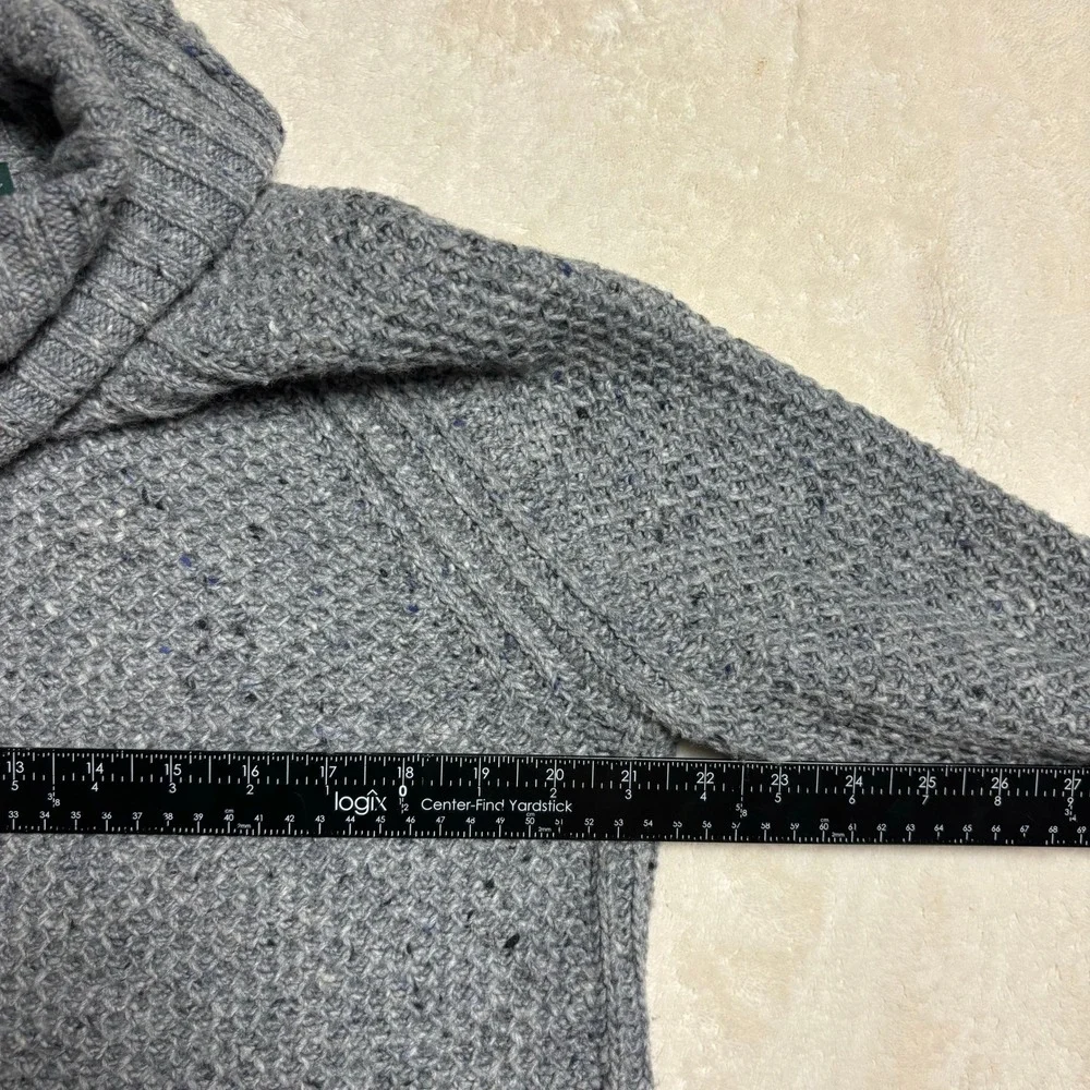 Lauren Ralph Lauren Women Turtleneck Sweater Medium Gray Speckled Cozy Winter - Picture 14 of 15